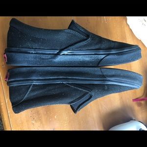 9.5 Black Vans Slip-Ons
